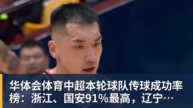 华体会体育中超本轮球队传球成功率榜：浙江、国安91%最高，辽宁铁人88%第三
